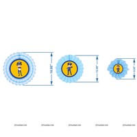 Police Theme Paper Fan Decorations