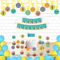 Robot Theme Swirls and Toppers Set