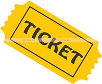 Movie ticket cutout