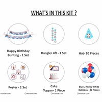 Sailor theme Super saver birthday decoration kit (Pack of 58 pieces)