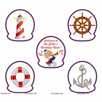 Sailor theme Super saver birthday decoration kit (Pack of 58 pieces)