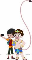 Ankush & Bajrangi taking a Selfie