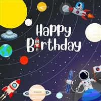 Colorful Planet space backdrop