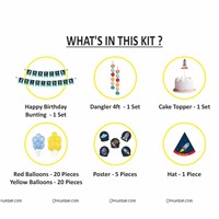 Space Super saver birthday decoration kit (Pack of 58 pieces)