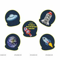 Space Super saver birthday decoration kit (Pack of 58 pieces)