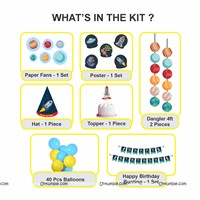 Space Theme Paper Fan Kit