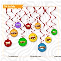 Super Hero Swrills (Pack of 10)