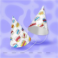 White Super Hero Hats