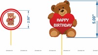 Teddy Bear Cake & cup cake topper 