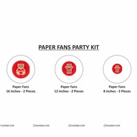 Teddy theme Paper Fan Decoration