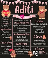 Pink Teddy Chalkboard