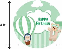 Teddy Round Backdrop 4ft 