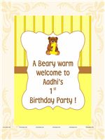 Teddy Yellow Welcome Cutout