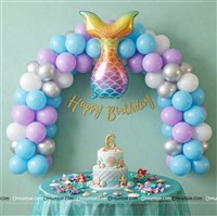 Mermaid Foil Happy Birthday Banner Kit (Pack of 32 pcs)