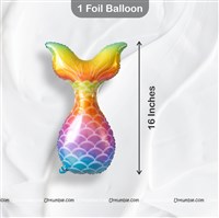 Mermaid Foil Happy Birthday Banner Kit (Pack of 32 pcs)
