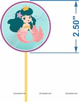 Mermaid Theme Cup Cake topper 