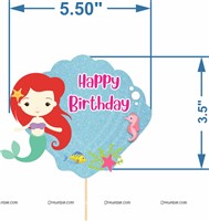 Mermaid Theme Cup Cake topper 