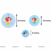 Mermaid Theme Paper fan Decorations