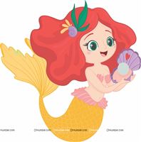 Yellow Mermaid Poster