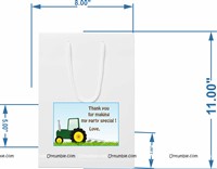 Tractor theme Sticker-ed Gift bags