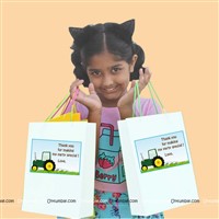 Tractor theme Sticker-ed Gift bags