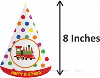 Train Party Hats (Set of 10)