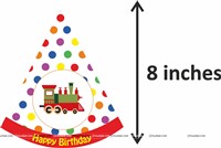 Train Theme Paper Fan kit