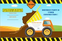 Truck theme Invites