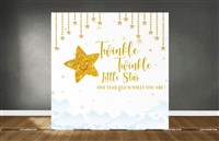Twinkle Star Theme White Backdrop