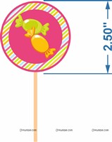 Candyland Theme Cup Cake Topper