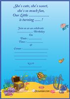 Underwater Theme Invite