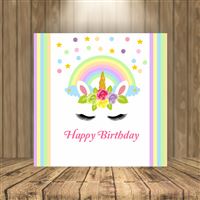 Pastel Unicorn Birthday Backdrop