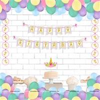 Unicorn Banner & Dangler Kit (Pack of 24 pcs)