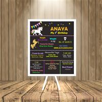 Unicorn theme Chalk Board