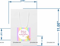 Unicorn Theme Stickered Gift Bags