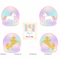Unicorn Swirls Party Pack ( Set of 54 pcs)