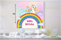 Unicorn Cloud Rainbow Backdrop 