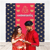 Valaikappu Pink Lotus Backdrop