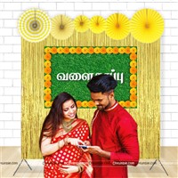 Valaikappu Foil Backdrop Kit 