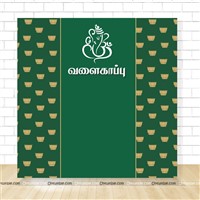 Valaikappu Green Lotus Backdrop