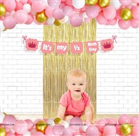 Pink Half Birthday Foil Kit (Pack of 53 pcs)
