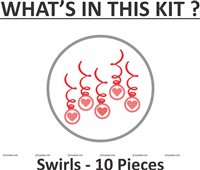 Valentine Swirls (Pack of 10)