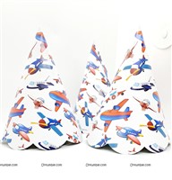 Airplane Theme Cone Hats (Pack of 10)