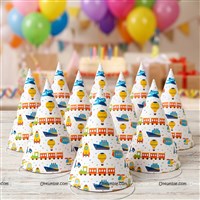 Vehicles Cone hats (Pack of 10)