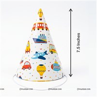Vehicles Cone hats (Pack of 10)