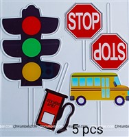 Transport Theme Acrylic Cake Topper Set