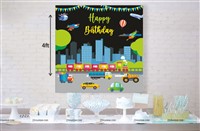 Transport Vehicles Theme Backdrop 