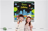 Transport Vehicles Theme Backdrop 