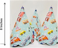 Vehicle Theme Cone Shaped Party Hats, Pack of 10