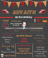 Vintage Cars theme Chalk Board